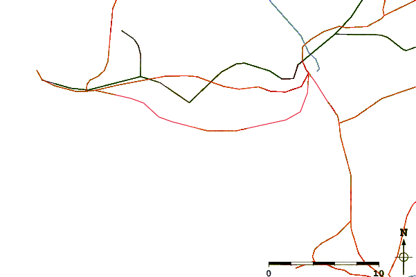 Roads and rivers around Grande Trait