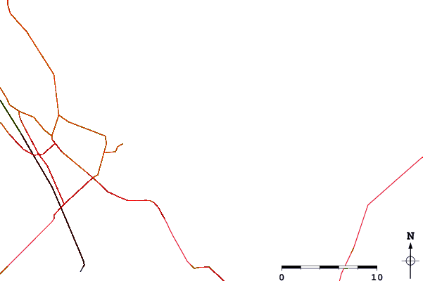 Roads and rivers around Grandview