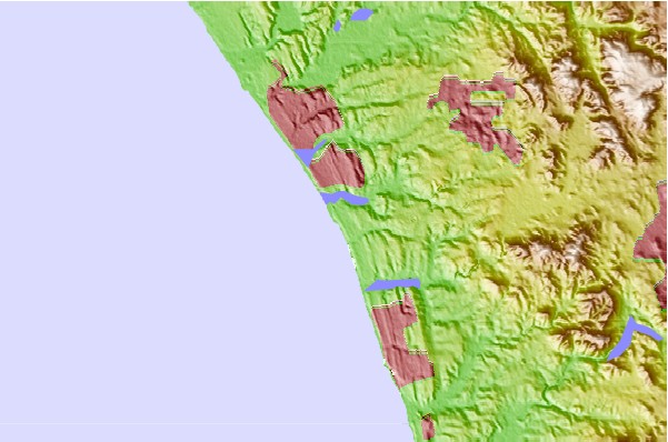 Surf spots located close to Grandview