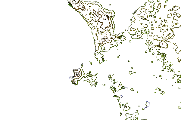 Shoreline around Granites