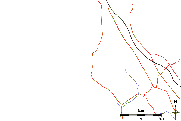 Roads and rivers around Gray Whale Cove