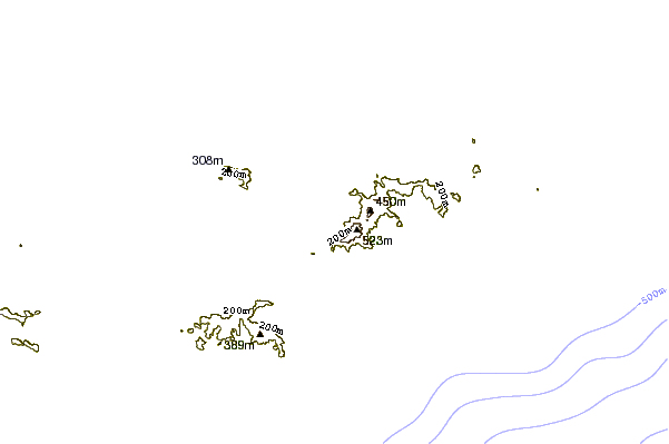 Shoreline around Great and Little Carrot Bays