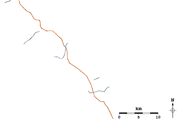 Roads and rivers around Great Exhibition Bay