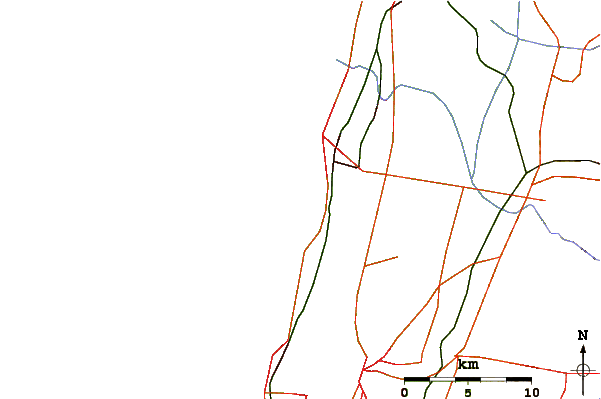Roads and rivers around Green Beach