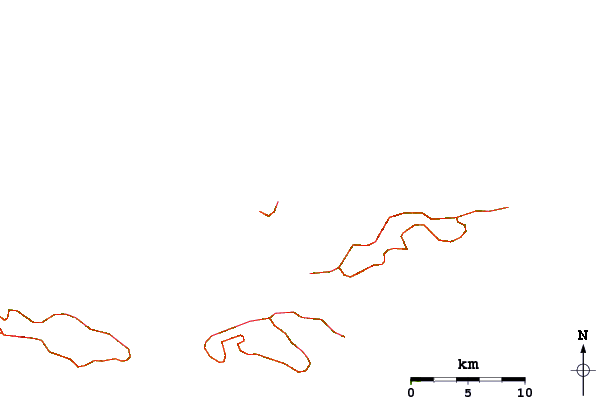 Roads and rivers around Green cay