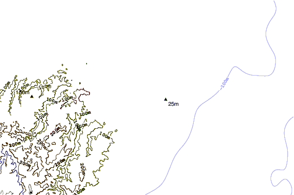 Shoreline around Green Hills