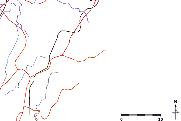 Roads and rivers around Green Hills