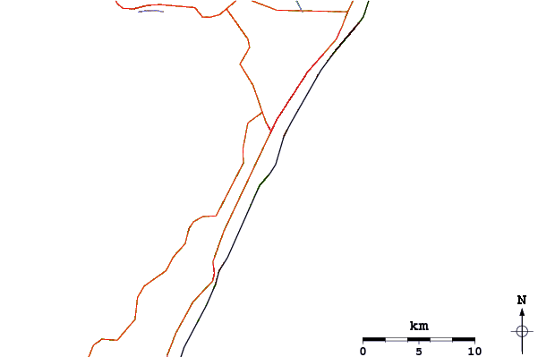 Roads and rivers around Green Point
