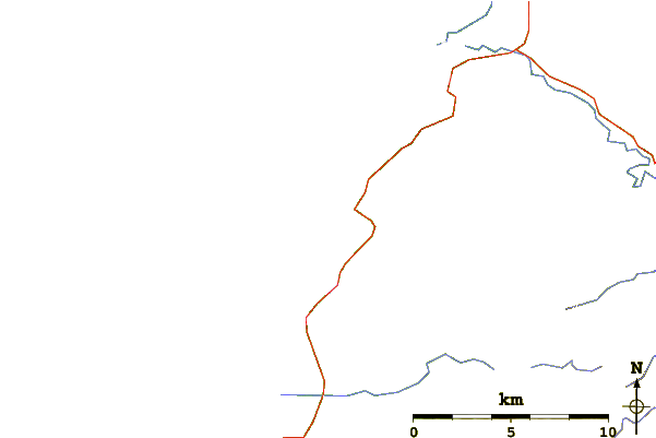 Roads and rivers around Green Point (Cream Point)