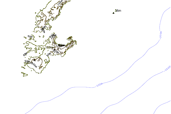 Shoreline around Green Pole