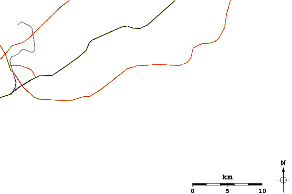 Roads and rivers around Greenhill