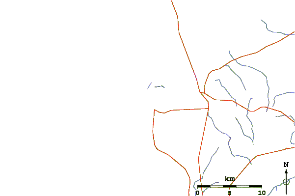 Roads and rivers around Greenly Beach