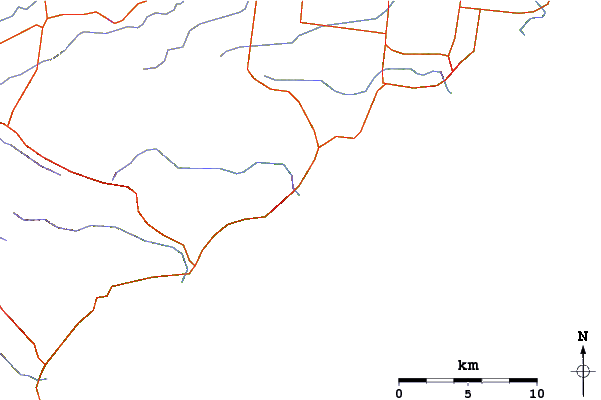 Roads and rivers around Grinders