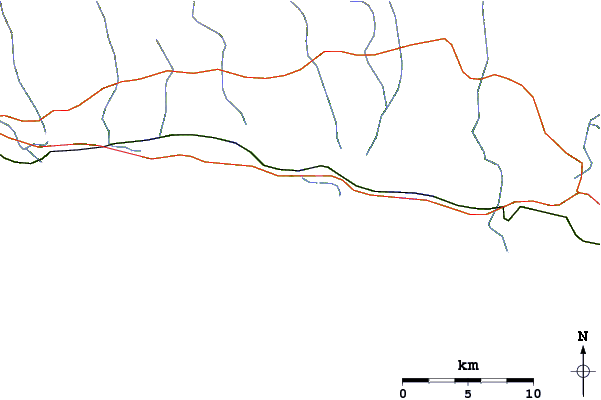 Roads and rivers around Groenvlei