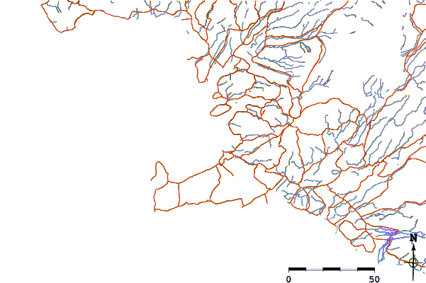 Roads and rivers around Grotta