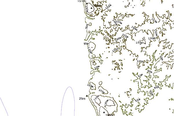 Shoreline around Grunters