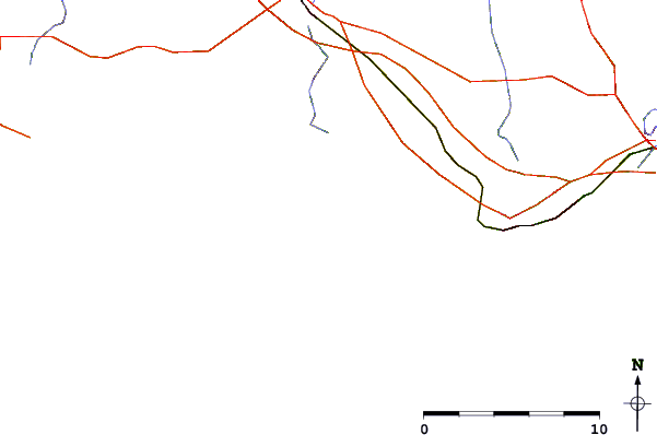 Roads and rivers around Guidel Plages