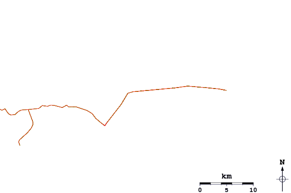 Roads and rivers around Guiria
