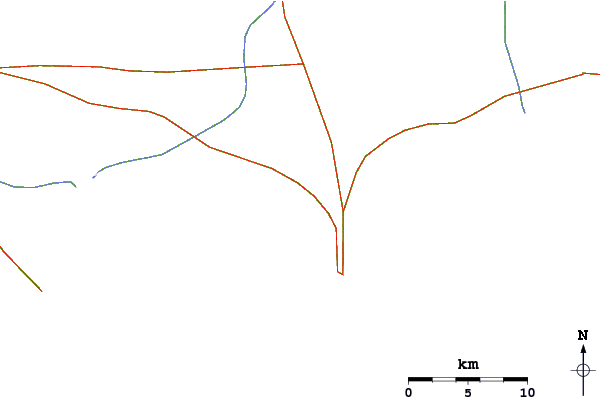 Roads and rivers around Gwadar West