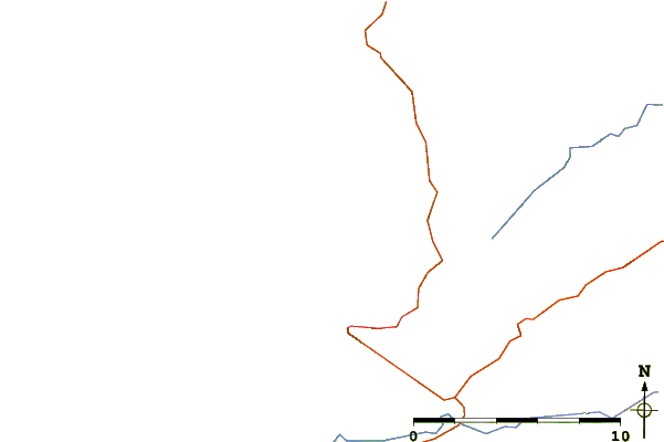 Roads and rivers around Gweebara Heads left