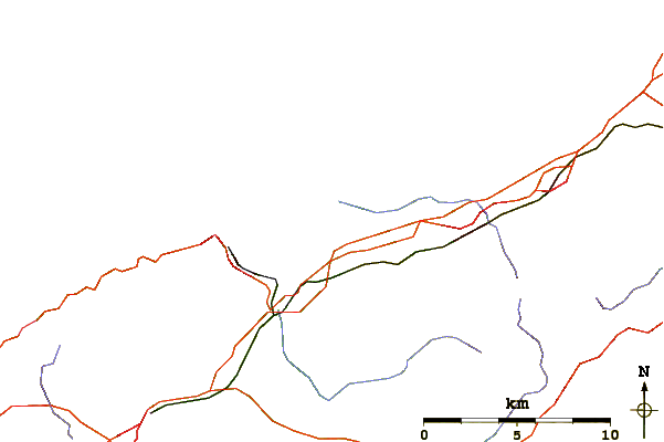 Roads and rivers around Gwithian