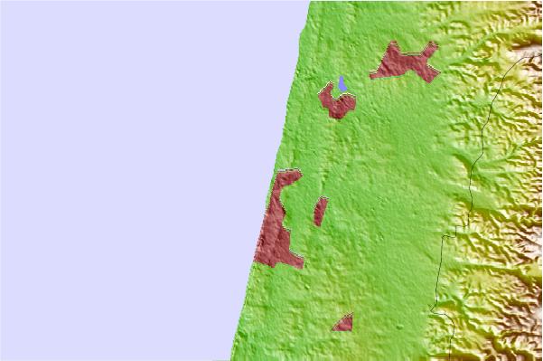 Surf spots located close to Ha-Arubot (Bet Yanay)