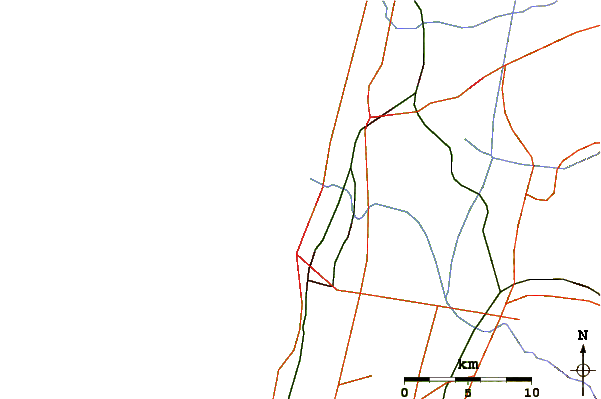Roads and rivers around Ha-Arubot (Bet Yanay)