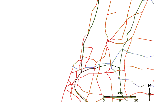 Roads and rivers around Haambatia (Herzliya)