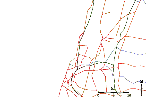 Roads and rivers around Hadromy - Marina Beach