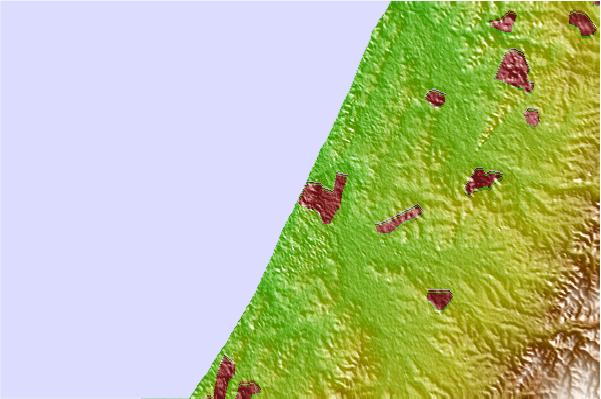 Surf spots located close to Hakshtot (Ashdod)