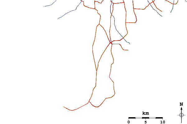 Roads and rivers around Halfway