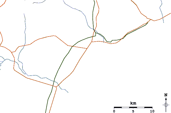 Roads and rivers around Hamamet ( Le Port)