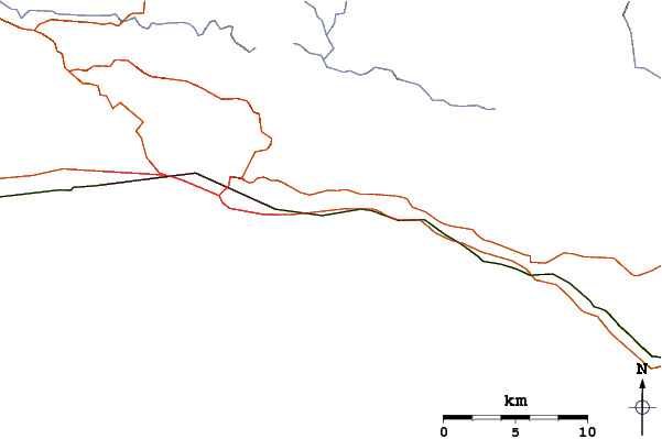 Roads and rivers around Hammonds Reef