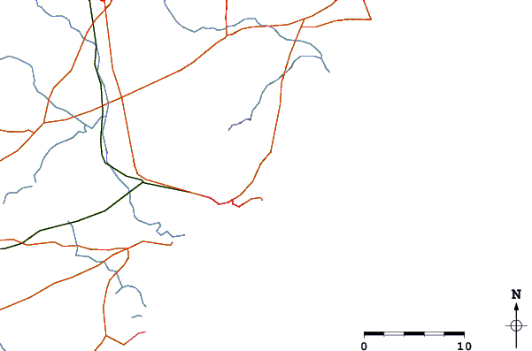 Roads and rivers around Hanuman Point (Tenneti Park)