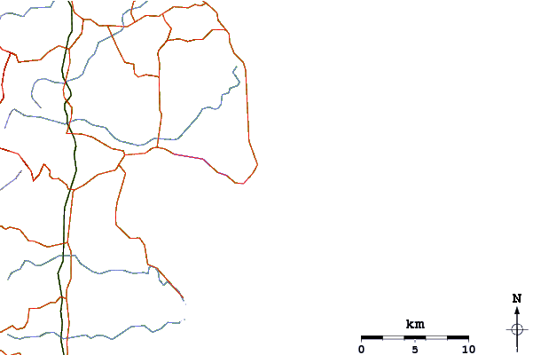 Roads and rivers around Happys