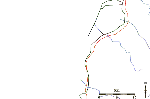 Roads and rivers around Harbor Entrance at Eureka