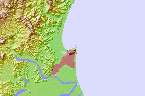 Surf spots located close to Napier - Hardings Road