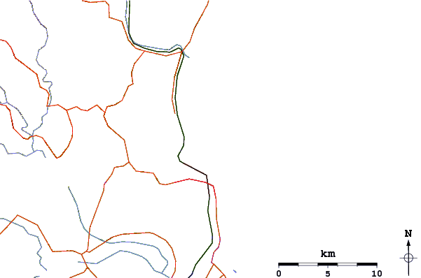 Roads and rivers around Hardings Road(Napier)
