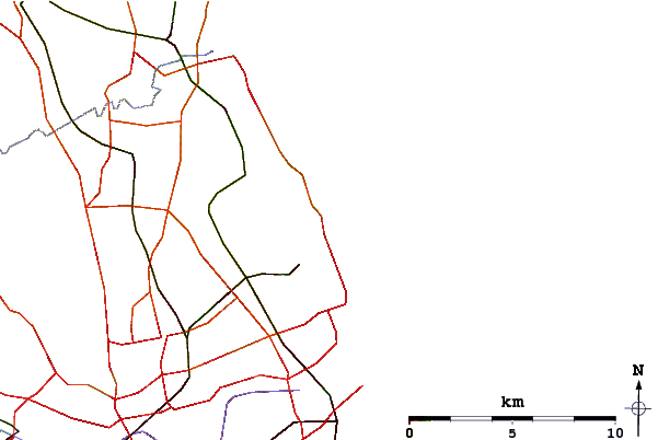 Roads and rivers around Hartley Reef