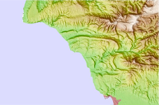 Surf spots located close to Hash Point