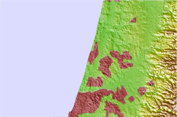 Surf spots located close to Hasharon Beach