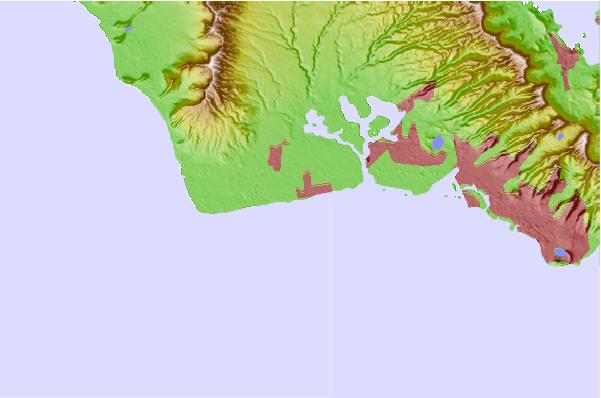 Surf spots located close to Haubush