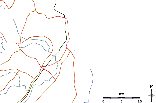 Roads and rivers around Haumoana River Mouth
