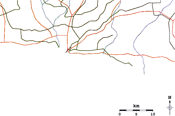 Roads and rivers around Hawaii