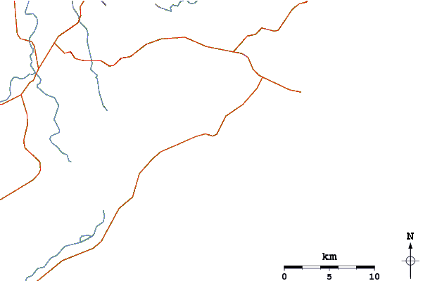 Roads and rivers around Hawks Nest-Mungo Brush