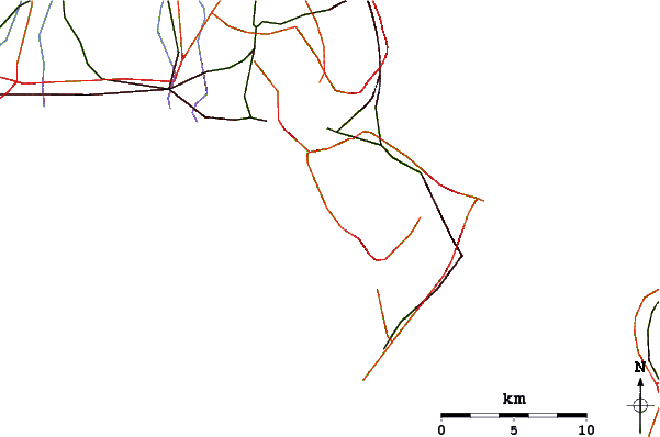 Roads and rivers around Hayama