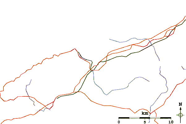 Roads and rivers around Hayle
