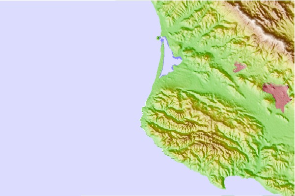 Surf spots located close to Hazard Canyon