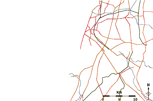 Roads and rivers around Hazuk