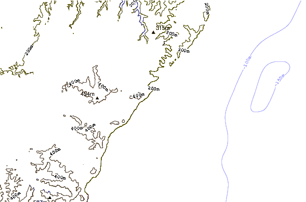Shoreline around Headlands